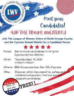 LOWV Candidate Forum Flyer